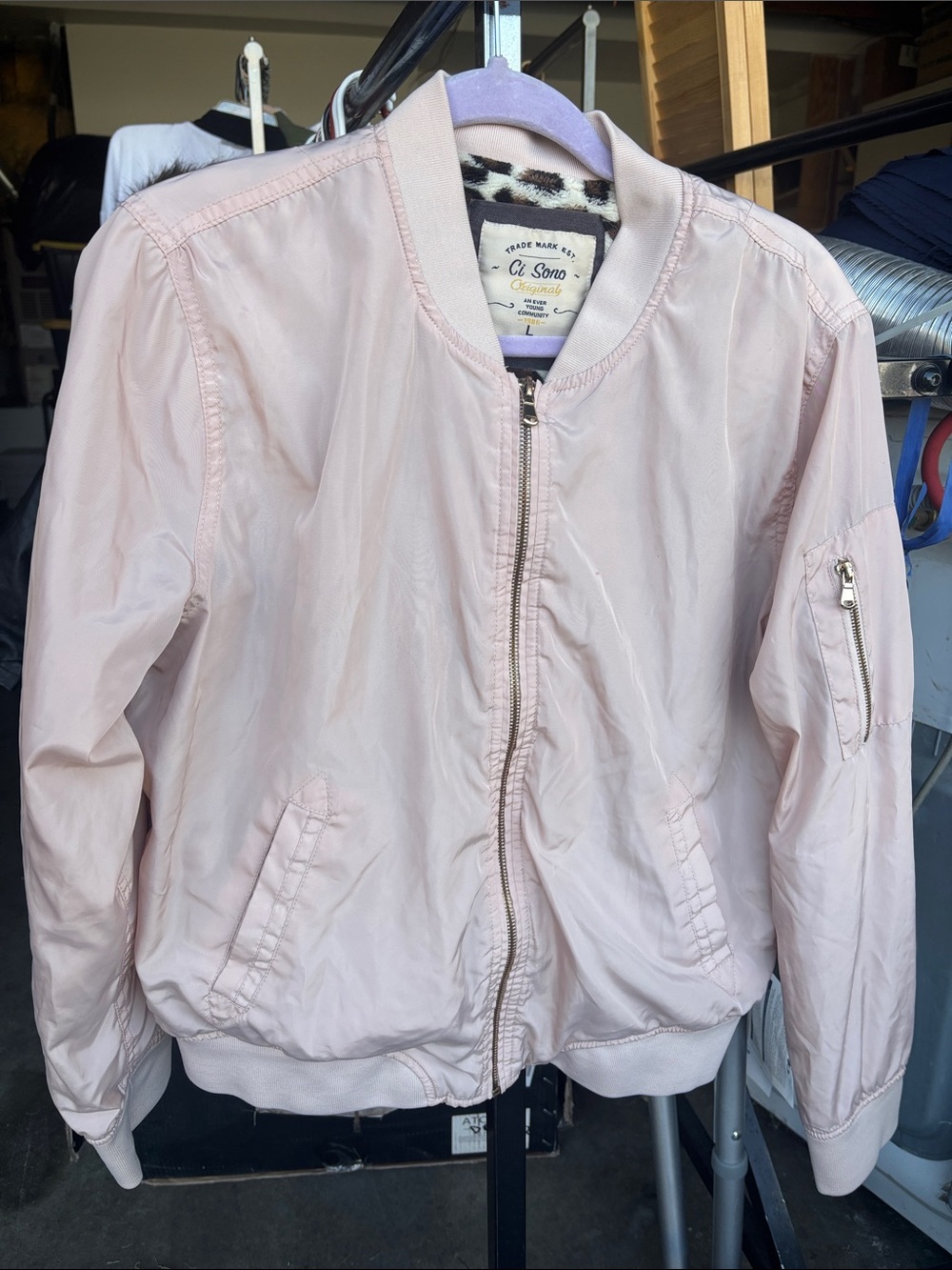 Ci Sono Light Pink Bomber Jacket